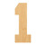 Number 4 Wood Cutout for Crafts, Unfinished Baltic Birch Craft Shape