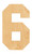 Unfinished Number 6 Wood Cutout for Door Hangers, Seasonal Decor and Paint Parties, Baltic Birch Craft Blank