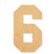 Unfinished Number 6 Wood Cutout - Unfinished Baltic Birch Craft Shape