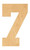 Unfinished Number 7 Wood Cutout for Door Hangers, Seasonal Decor and Paint Parties, Baltic Birch Craft Blank