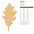 Unfinished Oak Leaf 2 Wood Cutout for Door Hangers, Seasonal Decor and Paint Parties, Baltic Birch Craft Blank
