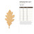 Unfinished Oak Leaf 2 Wood Cutout - Unfinished Baltic Birch Craft Shape
