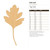 Unfinished Oak Leaf Wood Cutout for Door Hangers, Seasonal Decor and Paint Parties, Baltic Birch Craft Blank