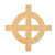 Unfinished Odin Cross Wood Cutout - Unfinished Baltic Birch Craft Shape