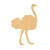 Ostrich Wood Cutout for Crafts, Unfinished Baltic Birch Craft Shape
