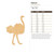 Ostrich Wood Cutout for Crafts, Unfinished Baltic Birch Craft Shape