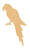 Unfinished Parrot 2 Wood Cutout for Door Hangers, Seasonal Decor and Paint Parties, Baltic Birch Craft Blank