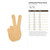 Unfinished Peace Hand Wood Cutout - Unfinished Baltic Birch Craft Shape