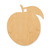 Unfinished Peach Outline Wood Cutout - Unfinished Baltic Birch Craft Shape