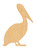 Unfinished Pelican 2 Wood Cutout for Door Hangers, Seasonal Decor and Paint Parties, Baltic Birch Craft Blank