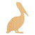 Unfinished Pelican 2 Wood Cutout - Unfinished Baltic Birch Craft Shape