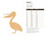 Unfinished Pelican Wood Cutout for Door Hangers, Seasonal Decor and Paint Parties, Baltic Birch Craft Blank