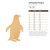 Unfinished Penguin Wood Cutout - Unfinished Baltic Birch Craft Shape