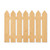 Unfinished Picket Fence Wood Cutout - Unfinished Baltic Birch Craft Shape