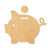 Unfinished Piggy Bank 2 Wood Cutout - Unfinished Baltic Birch Craft Shape