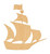 Unfinished Pirate Ship Wood Cutout for Door Hangers, Seasonal Decor and Paint Parties, Baltic Birch Craft Blank
