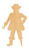 Unfinished Pirate Wood Cutout for Door Hangers, Seasonal Decor and Paint Parties, Baltic Birch Craft Blank