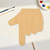 Unfinished Pointing Finger Wood Cutout - Unfinished Baltic Birch Craft Shape