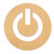 Unfinished Power Button Wood Cutout - Unfinished Baltic Birch Craft Shape