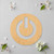 Unfinished Power Button Wood Cutout - Unfinished Baltic Birch Craft Shape