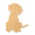 Unfinished Puppy Wood Cutout - Unfinished Baltic Birch Craft Shape