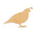 Unfinished Quail Wood Cutout - Unfinished Baltic Birch Craft Shape