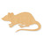 Unfinished Rat Wood Cutout - Unfinished Baltic Birch Craft Shape