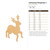 Unfinished Reighdeer 1 Wood Cutout - Unfinished Baltic Birch Craft Shape