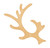 Unfinished Reindeer Antler Wood Cutout for Door Hangers, Seasonal Decor and Paint Parties, Baltic Birch Craft Blank
