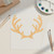 Unfinished Reindeer Antlers Wood Cutout for Door Hangers, Seasonal Decor and Paint Parties, Baltic Birch Craft Blank