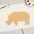 Unfinished Rhino Wood Cutout - Unfinished Baltic Birch Craft Shape