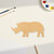 Unfinished Rhinoceros Wood Cutout - Unfinished Baltic Birch Craft Shape