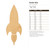Unfinished Rocket Ship 2 Wood Cutout for Door Hangers, Seasonal Decor and Paint Parties, Baltic Birch Craft Blank
