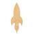 Unfinished Rocket Ship 2 Wood Cutout - Unfinished Baltic Birch Craft Shape
