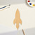 Unfinished Rocket Ship 2 Wood Cutout - Unfinished Baltic Birch Craft Shape