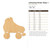 Unfinished Roller Skate 1 Wood Cutout - Unfinished Baltic Birch Craft Shape