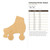 Unfinished Roller Skates Wood Cutout - Unfinished Baltic Birch Craft Shape