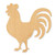 Unfinished Rooster Wood Cutout - Unfinished Baltic Birch Craft Shape