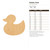 Unfinished Rubber Duck Wood Cutout for Door Hangers, Seasonal Decor and Paint Parties, Baltic Birch Craft Blank