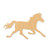 Unfinished Running Horse Wood Cutout - Unfinished Baltic Birch Craft Shape
