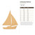 Unfinished Sailboat Wood Cutout - Unfinished Baltic Birch Craft Shape