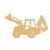 Backhoe Wood Cutout - Unfinished Baltic Birch Craft Shape