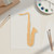 Unfinished Saxophone Wood Cutout - Unfinished Baltic Birch Craft Shape