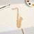 Unfinished Saxophone Wood Cutout - Unfinished Baltic Birch Craft Shape