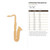 Unfinished Saxophone Wood Cutout - Unfinished Baltic Birch Craft Shape