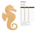 Unfinished Sea Horse 2 Wood Cutout for Door Hangers, Seasonal Decor and Paint Parties, Baltic Birch Craft Blank