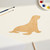 Unfinished Sea Lion Wood Cutout for Door Hangers, Seasonal Decor and Paint Parties, Baltic Birch Craft Blank
