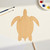Unfinished Sea Turtle 2 Wood Cutout for Door Hangers, Seasonal Decor and Paint Parties, Baltic Birch Craft Blank