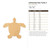 Unfinished Sea Turtle 3 Wood Cutout - Unfinished Baltic Birch Craft Shape