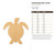 Unfinished Sea Turtle Wood Cutout - Unfinished Baltic Birch Craft Shape